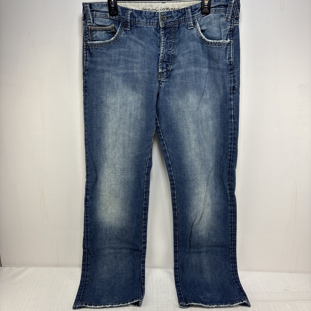 Mavi Hunter Jeans Mens‎ Straight Fit Medium Wash Size 34x34 Cotton Button Fly